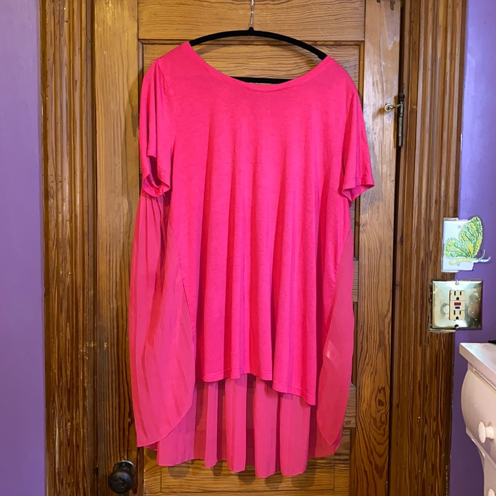 Plus Size Tunic with unique Pleated Back